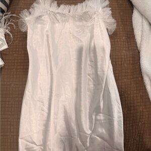 Silk White Tank Top Nighty Dress